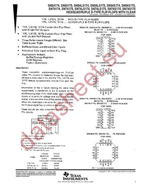 SN74LS175DE4 datasheet  